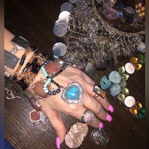 EXTRA LARGE 5lbs Mystery Jar Turquoise,Gemstone, sterling silver